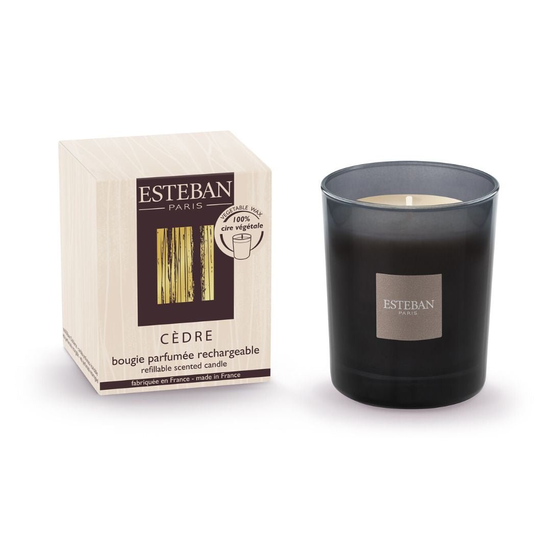 Esteban Refillable Candle - Cèdre