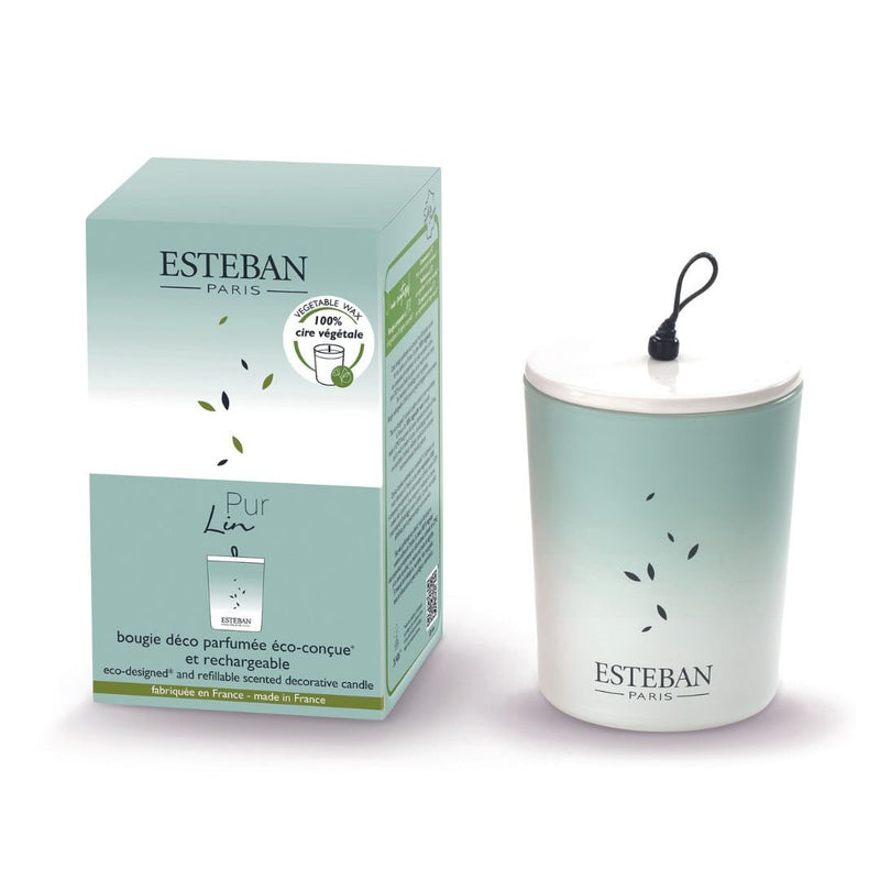 Esteban Refillable Decorative Candle - Pur Lin