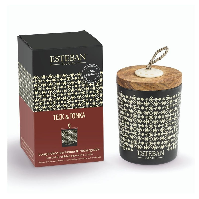 Esteban Refillable Decorative Candle - Teck & Tonka