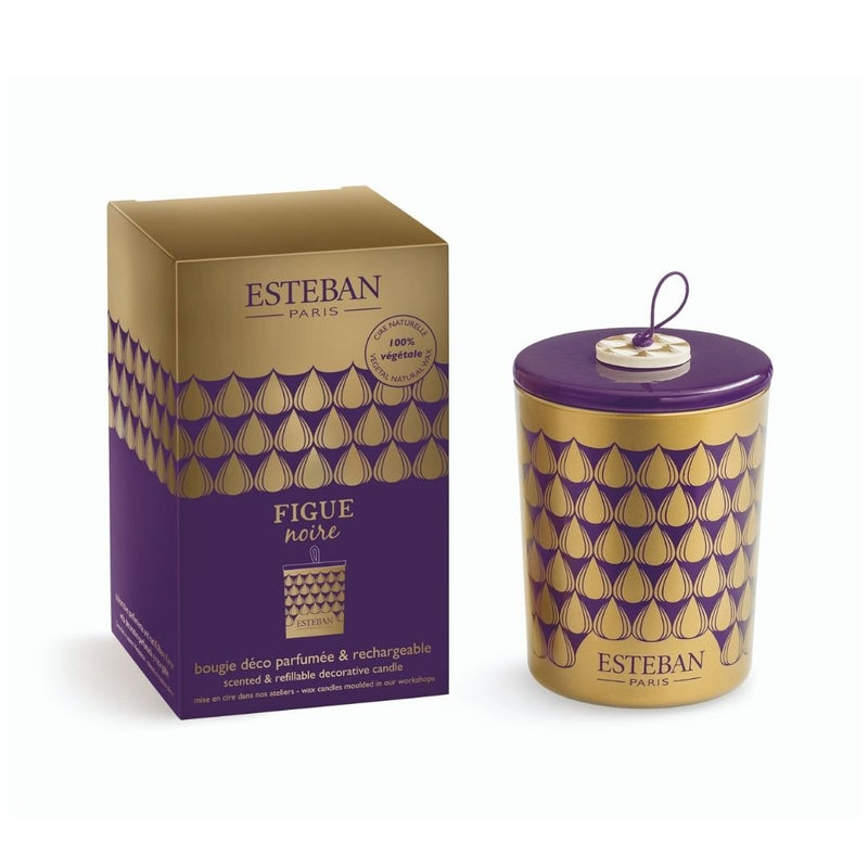 Esteban Scented & Refillable Decorative Candle - Figue Noire