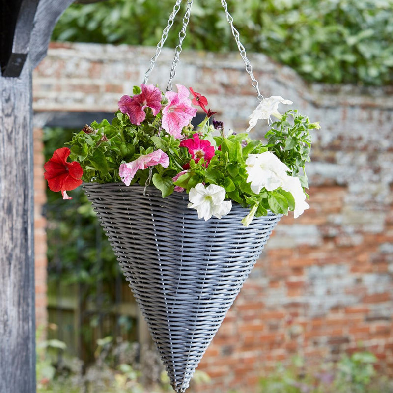 Hanging Basket Cone Slate