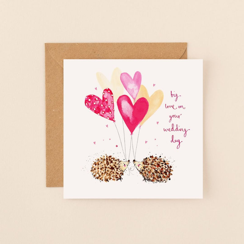 Hedgehog Wedding Day Card