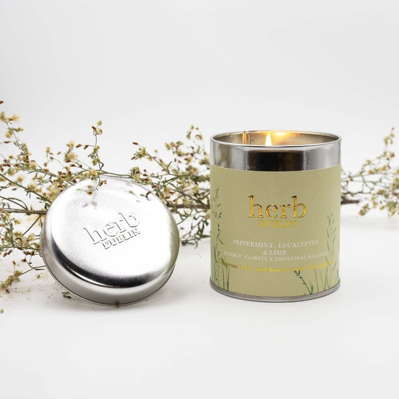 Herb Dublin Peppermint & Eucalyptus Tin Candle - The Garden HouseHerb Dublin