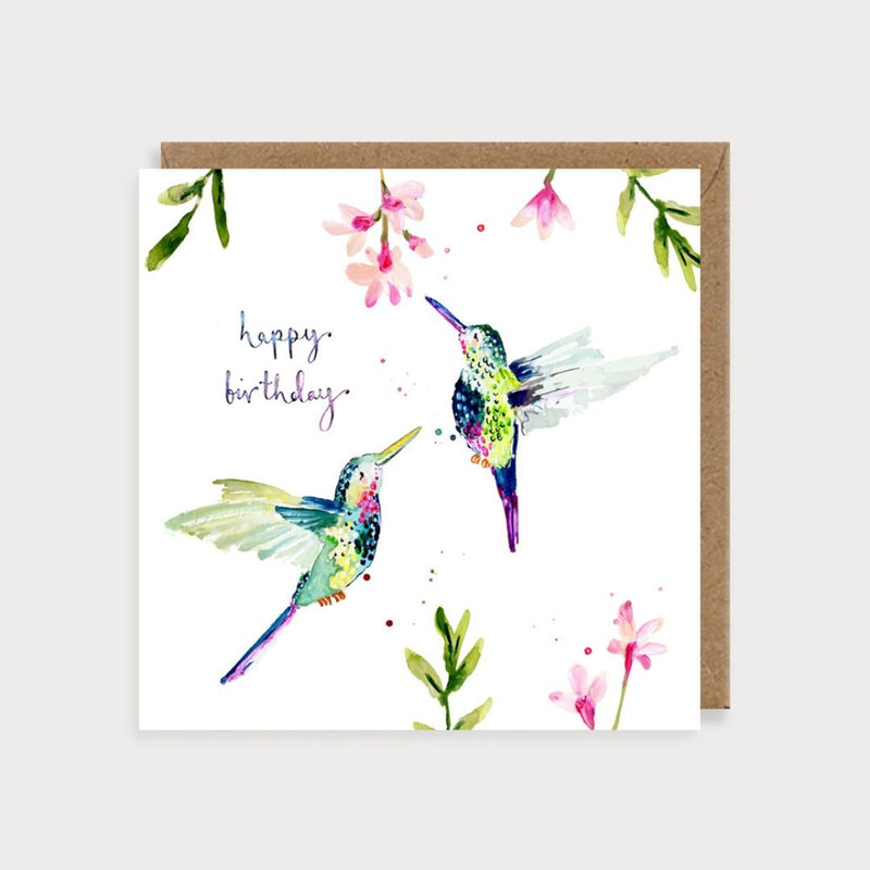 Hummingbirds Birthday Card