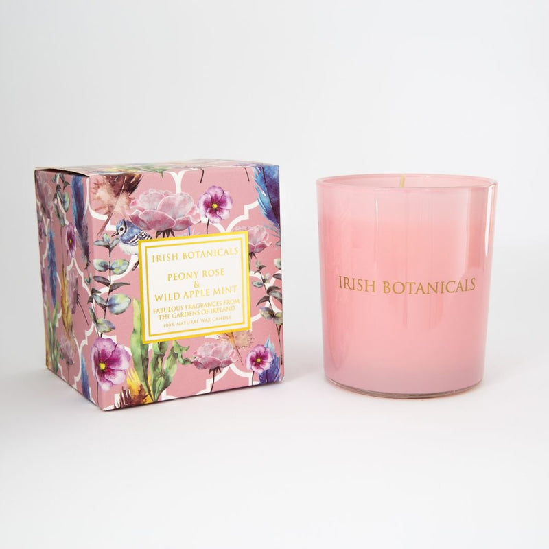 Irish Botanicals Peony Rose & Mint Candle