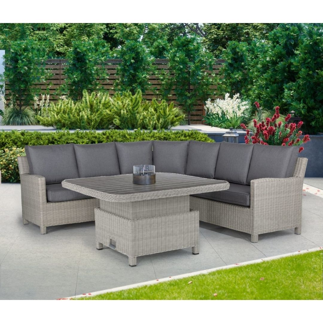 Kettler Palma Grande Corner Set High/Low Alu Slat Table