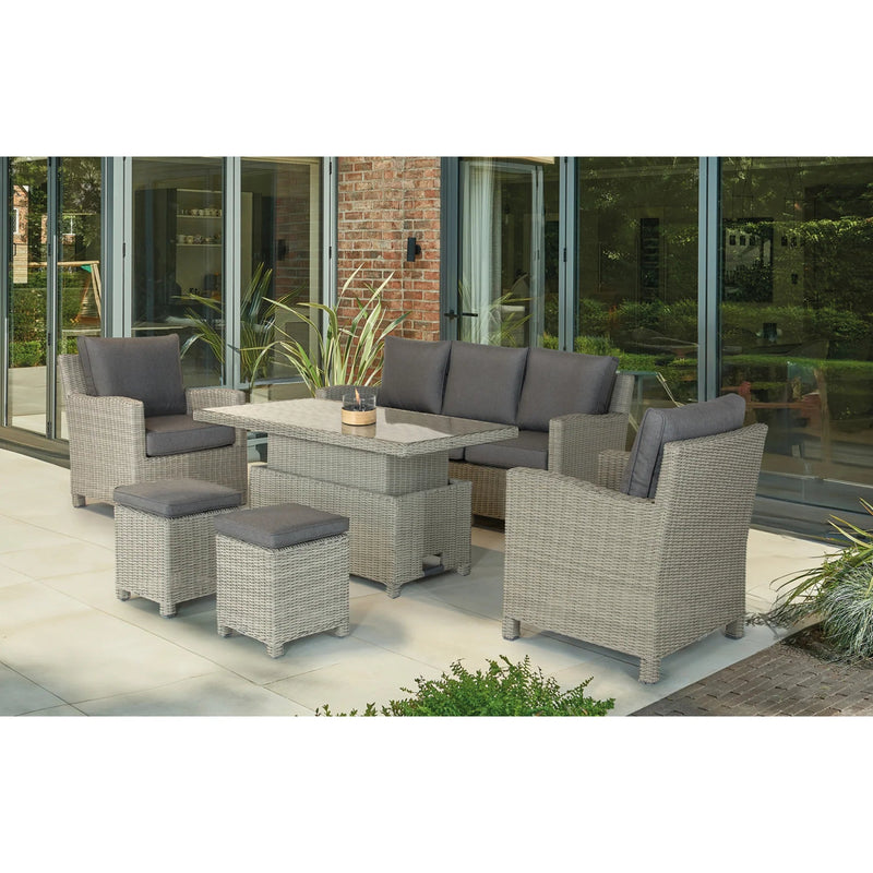 Kettler Palma Sofa Set High/Low Alu Slat Table