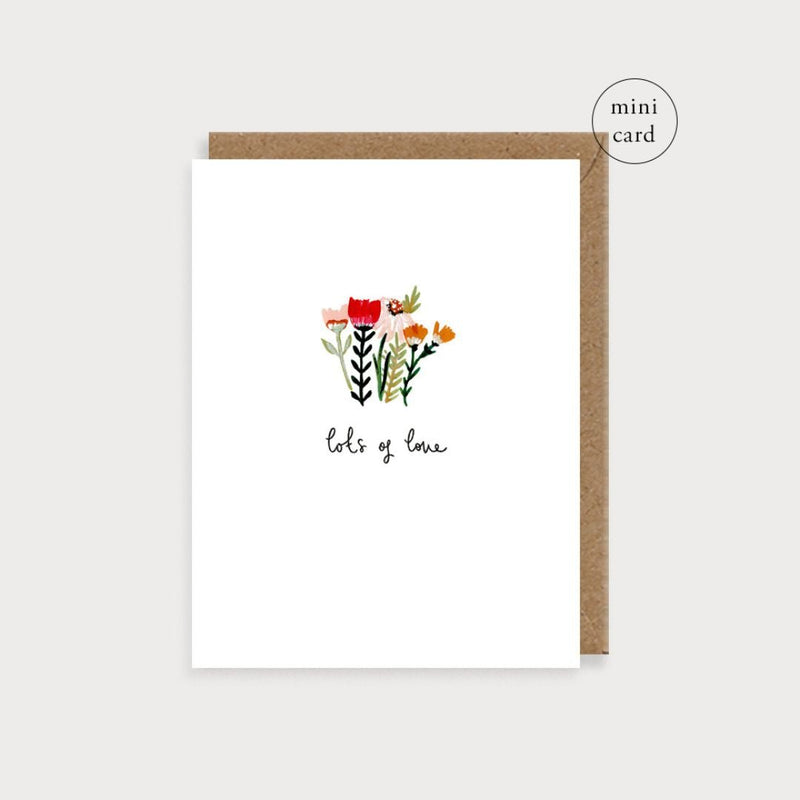 Lots Of Love Flowers Mini Card - The Garden HouseLouise Mulgrew