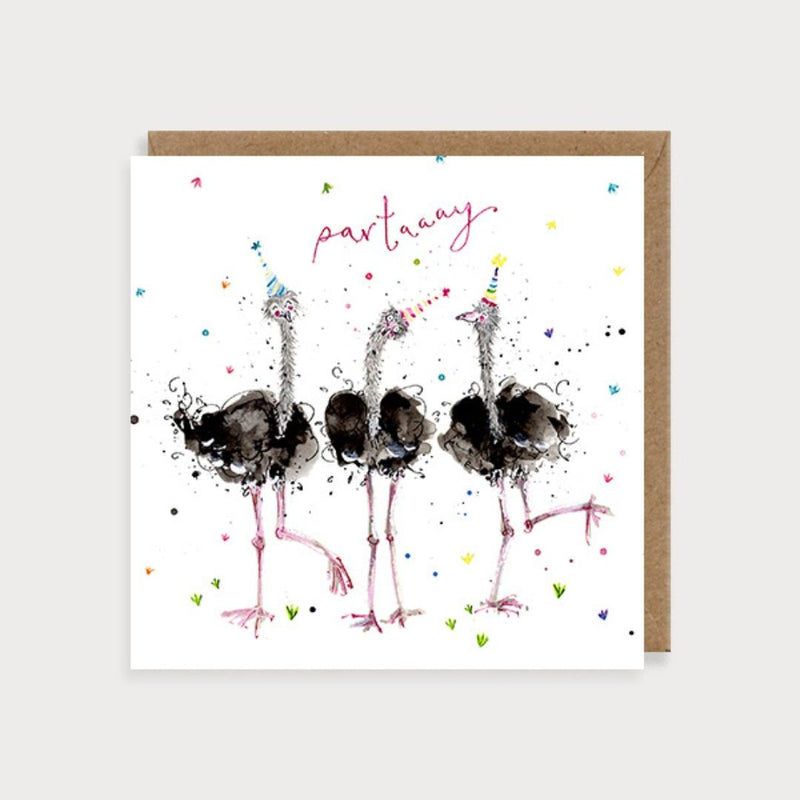 Partaaay Ostriches Birthday Card - The Garden HouseLouise Mulgrew