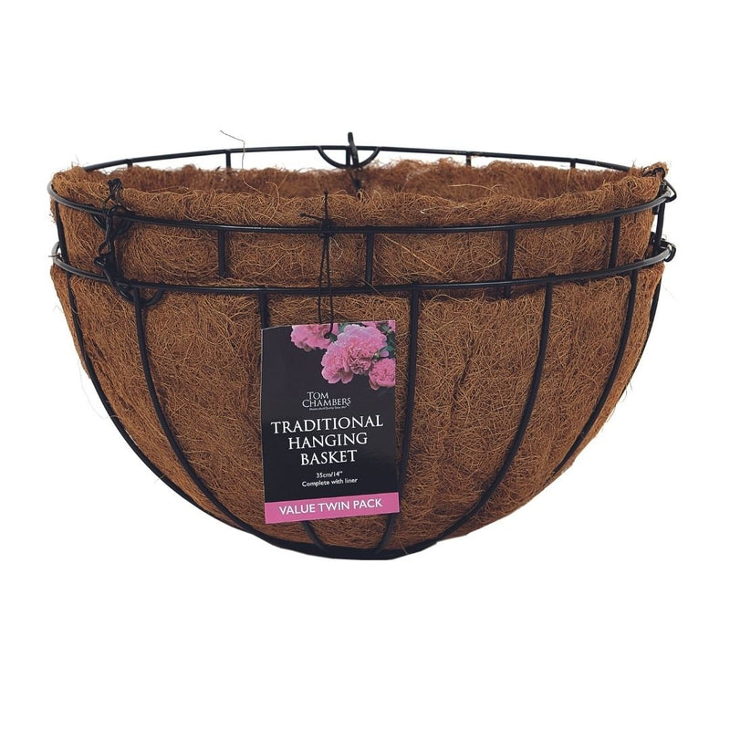 Tom Chambers Traditional Hanging Basket Twin Pack